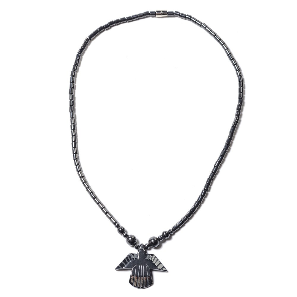 Payante Platinum Silver Rainbow Magnétique Hématite Sphère Pendentif 20" Chaîne Payante Platinum Silver Rainbow Magnétique Hématite Sphère Pendentif 20" Chaîne